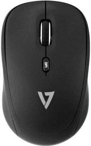 V7 Wireless Mobile Optical Mouse - Black - Optical - Wireless - Radio Frequency