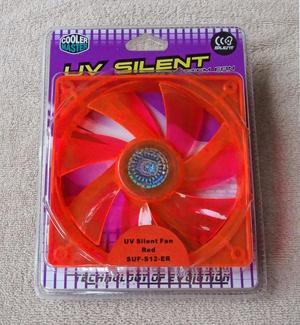 NEW Cooler Master 120mm Fan UV Bright Orange Neon Orange Silent Quiet 3 Pin