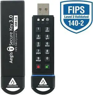 Apricorn Aegis Secure Key 3.0 - Usb 3.0 Flash Drive - 120 Gb - Usb (ask3120gb)