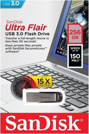 SanDisk 256GB USB 3.0 256G SD CZ73 Ultra Flair 150MB/s Flash Drive SDCZ73-256G