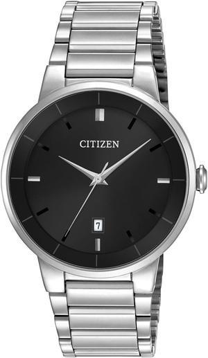 CITIZEN BI5010-59E Quartz Black Dial Stainless Steel Date Men's Watch