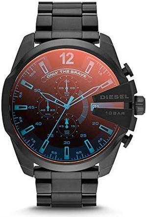 New Diesel Mega Chief Chronograph Black Stainless Steel Men's Watch DZ4318