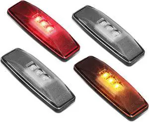 DNA Motoring FENDL-DRAM94-CH For 1994 to 2001 Dodge Ram Truck LED Dually Bed Fender Side Marker Light Set 95 96 97 98 99 00