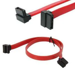 18 inch SATA Cable 90 Degree (Right Angle) SATA III 6Gb/s Data Cable Red