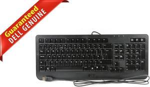 New Dell Keyboard 104 Keys English USB Slim Black Wired SK-8185 YFGRV Y531K