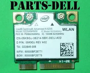 Dell XPS-L421X Intel Centrino 6235 Wireless WiFi Card 6235ANHMW (REV A02) 5K9GJ