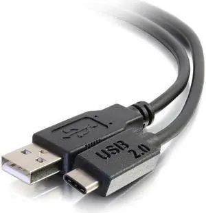 C2G 10ft USB 2.0 USB-C to USB-A Cable M/M - Black
