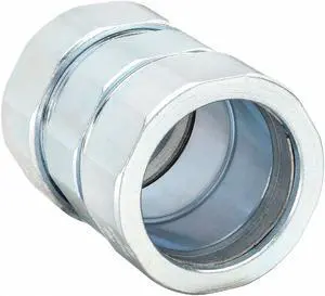 RACO 1828 IMC Coupling, 2 in, Compression, Steel, Zinc Plated, Gray
