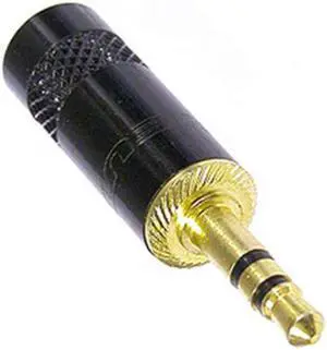 Rean NYS231BG 3.5mm Stereo Plug Black with Gold Plug