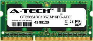 2GB DDR3 PC3-8500 SODIMM Replacement for Crucial CT25664BC1067.M16FG Memory RAM 2GB DDR3 PC3-8500 SODIMM Replacement for Crucial CT25664BC1067.M16FG Memory RAM