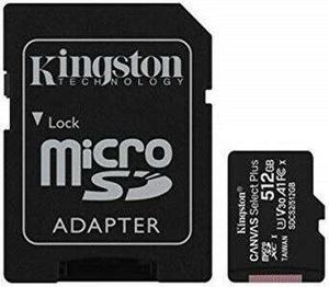 Kingston Canvas Select Plus 512GB Micro SD Card and Adapter SDCS2/512GB