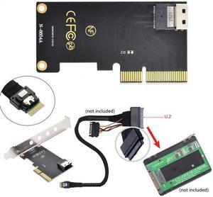 Xiwai Cable PCI-E 4X to U.2 U2 Kit SFF-8639 to SFF-8654 Slimline SAS NVME PCIe SSD Adapter for Mainboard