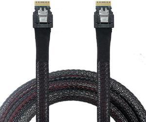 Cablecc PCI-E Slimline SAS 4.0 SFF-8654 4i 38pin Host to SFF-8654 Slim SAS Target Cable 50cm