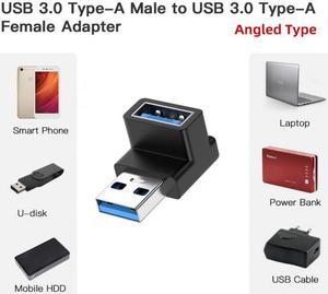 Xiwai 10Gbps USB3.0 Male to Female Extension Power Data Video Adapter 90 Degree Up Angled Type
