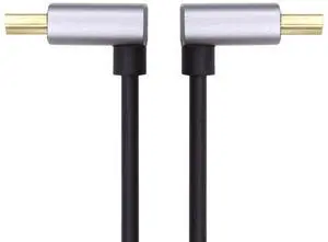 Cablecc HDMI 2.1 Ultra Thin HDTV Cable 8K 4K Hyper Super Flexible Slim Cord Down Angled to Down Angled 90 Degree Type-A  for Computer HDTV
