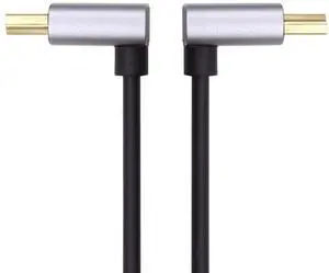 Cablecc HDMI 2.1 Ultra Thin HDTV Cable 8K 4K Hyper Super Flexible Slim Cord Down Angled to Up Angled 90 Degree Type-A  for Computer HDTV