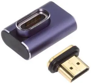 Cablecc 90 Degree Right Angled Vertical Magnetic 8K Type-A HDMI 2.1 Male to Female Straight Video Adapter for Laptop HDTV