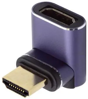Cablecc 90 Degree Up Angled Vertical Magnetic 8K Type-A HDMI 2.1 Male to Female Straight Video Adapter for Laptop HDTV