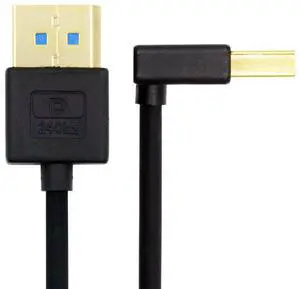 Xiwai Ultrafine Down Angled DisplayPort 1.4 DP to DP Cable 8K 60hz Cable Ultra-HD UHD 4K 144hz 90 Degree for Desktop Laptop Monitor 100cm