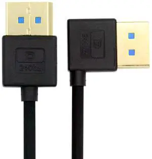 Xiwai Ultrafine Right Angled DisplayPort 1.4 DP to DP Cable 8K 60hz Cable Ultra-HD UHD 4K 144hz 90 Degree for Desktop Laptop Monitor 100cm