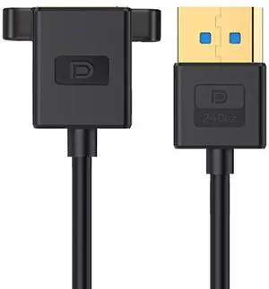 Xiwai Ultrafine DisplayPort 1.4 DP Male to Female Extension Cable 8K 60hz 4K 144hz for Desktop Laptop Monitor Graphics Card 30cm