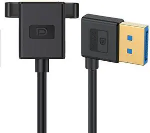Xiwai Ultrafine Right Angled DisplayPort 1.4 DP Male to Female Extension Cable 8K 60hz 4K 144hz for Desktop Laptop Monitor Graphics Card 30cm