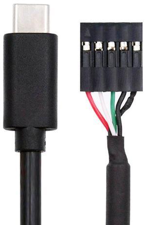 Xiwai USB 2.0 Motherboard 9pin 10pin Header to Type-C USB-C Cable 50cm for Mini Monitor Sensor Panel Camera