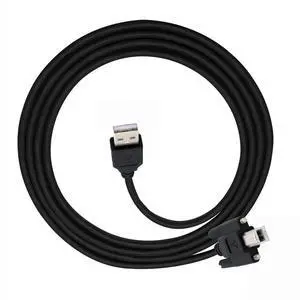 Xiwai USB 2.0 Type-A Male to Type-B Thumbscrew Standard Male Mount Panel Type for Industrial Camera Robot Scanner Disk
