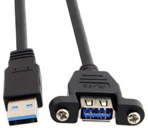 Xiwai USB 3.0 Type A Male to Type A Female Extension Cable 50cm Panel Mount Type for Laptop Desktop