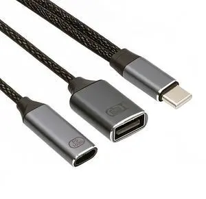 Xiwai USB-C Type-C Male to 480Mbps USB 2.0 Female OTG & 100W PD Power Cable for Laptop Tablet Phone