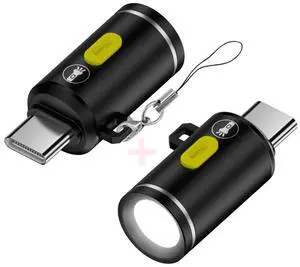 Jimier 2pcs/set USB-C Type-C Male LED Light Interior Atmosphere Lighting for Outdoors Walking Cycling Phone Laptop Charger Night Lamp 210 Lumens