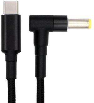 Cablecc 100W Type C USB-C Input to 20V DC 5.5*2.5mm Output Power 20V 5A 65W PD Charge Cable for Laptop
