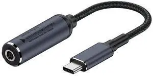 Xiwai DC Jack 4.5X3.0mm Input to USB-C Type-C Power 100W Charge Cable for Laptop Phone PD9V 5V 20V