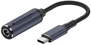 Xiwai DC Jack 5.5X2.1mm Input to USB-C Type-C Power 100W Charge Cable for Laptop Phone PD9V 5V 20V