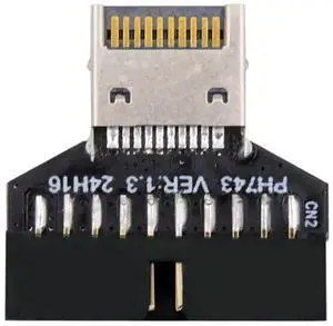 Xiwai Type-E IDC Socket USB 3.1 Front Panel Header to USB 3.0 20Pin Header Extension Adapter for Desktop Motherboard