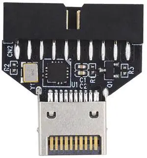 Xiwai Type-E IDC Socket USB 3.1 Front Panel Header to USB 3.0 20Pin Header Extension Adapter with CH334P for Desktop Motherboard