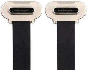 Xiwai Angled USB-C Type C to USB-C Ultra Slim Flat Power USB2.0 Data Cable 65W Fast Charge for Laptop Tablet Phone