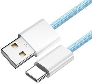 Xiwai USB-C Type C Male to Type-A Male 15W 5V3A Power 480Mbps Data Cable Blue Sleeve for Phone & Tablet