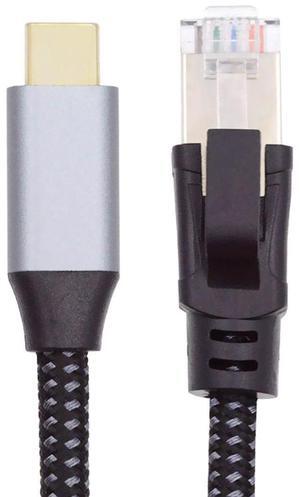 Xiwai USB-C to Ethernet Cable USB Type-C to RJ45 Male Cord Directly Connected 1000Mbps Gigabit LAN Network Compatible with Thunderbolt3