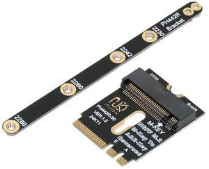 Xiwai 2230 NGFF A+E-Key Male to NVME M-key Female Extension PCI-E 4.0 Adapter with Bracket for Laptop Mainboard SSD 2280
