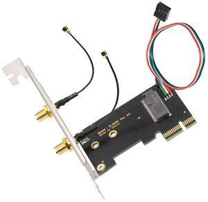 Xiwai Wireless NGFF A/E-Key WiFi Card to PCI-E Express 1x Adapter for WLAN Wifi6 Wifi7 Bluetooth