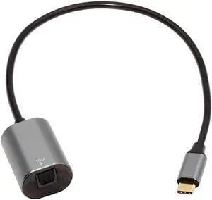 Xiwai Type-C to SPDIF Toslink Optical Audio Jack Opt USB-C Male to Digital Optical Fiber Optic Sound Interface Female Adapter Wire for Laptop Desktop