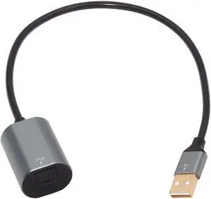 Xiwai Type-A to SPDIF Toslink Optical Audio Jack Opt USB2.0 Male to Digital Optical Fiber Optic Sound Interface Female Adapter Wire for Laptop Desktop