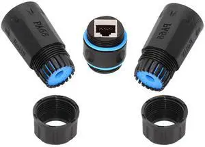 Xiwai M20 Locking IP68 Waterproof UTP STP RJ45 Female to CAT6 Female Networking Patch Extension Adapter Coupler