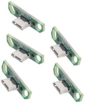 Xiwai 5pcs/set DIY OEM Micro USB2.0 Female Receptacle Socket Connector with PCB Mounting Assembly Solder Type