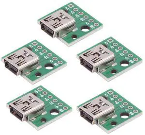 Xiwai 5pcs/set DIY OEM USB2.0 Mini-B Female Receptacle Socket Connector Horizontal with PCB Mounting Assembly Solder Type 480Mbps Xiwai 5pcs/set DIY OEM USB2.0 Mini-B Female Receptacle Socket Connector Horizontal with PCB Mounting Assembly Solder Type 480Mbps