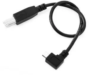 Xiwai Left Angled 90 Degree Micro USB OTG to Standard B Type Cable for Printer Scanner Disk Lectronic Musical Instrument Midi Keyboard (60cm)