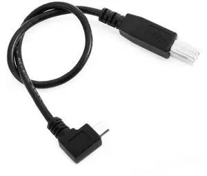 Xiwai Right Angled 90 Degree Micro USB OTG to Standard B Type Cable for Printer Scanner Disk Lectronic Musical Instrument Midi Keyboard (30cm)