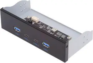 Xiwai 10Gbps USB 3.1 Type-A & Type-C HUB 4 Ports Front Panel to Motherboard Type-E Connector Cable 10Gbps for 5.25" CD-ROM Bay Tray