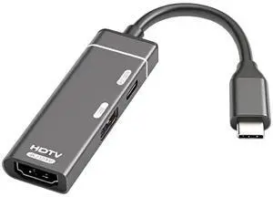 Xiwai USB-C Type-C to HDMI 4K@120hz USB 3.0 OTG Converter HDTV Multiport Adapter with Female PD 100W Power Port